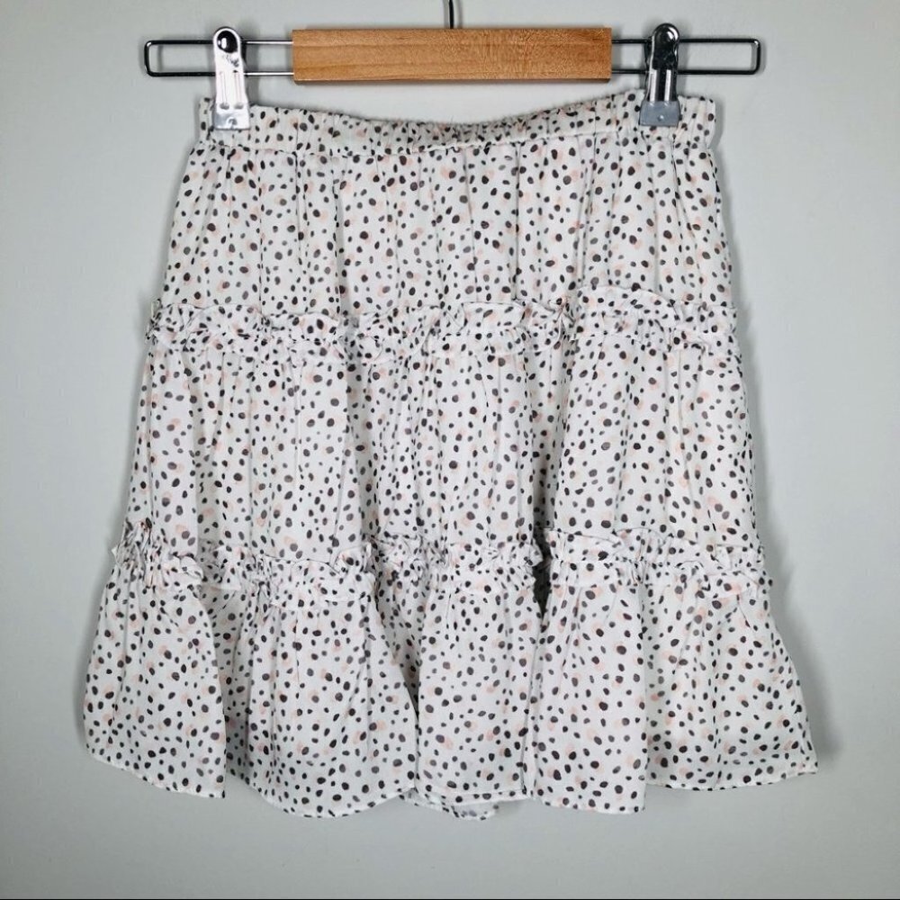 PRINCESS Polly Polka Dot Tiered Rasmus Mini Skirt Size 2 NWT